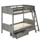 Donco Kids Louver Twin/Twin Bunk Bed With Drawers-2