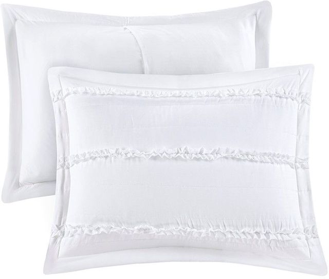 Olliix by Madison Park Celeste 4 Piece White Full/Queen 2-in-1 Duvet Set-2