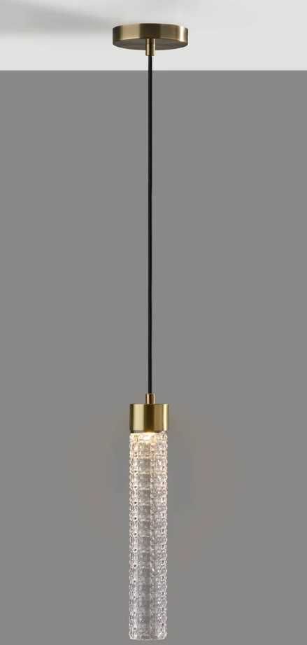 Adesso® Harriet Antique Brass LED Pendant-1
