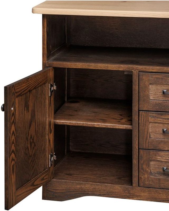 Country Classic Collection Customizable Farmstead Server with Two Doors and Center Drawers-1
