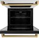 ZLINE Autograph Edition Professional 30" Stainless Steel Double Electric Wall Oven with Polished Gold Accents-4