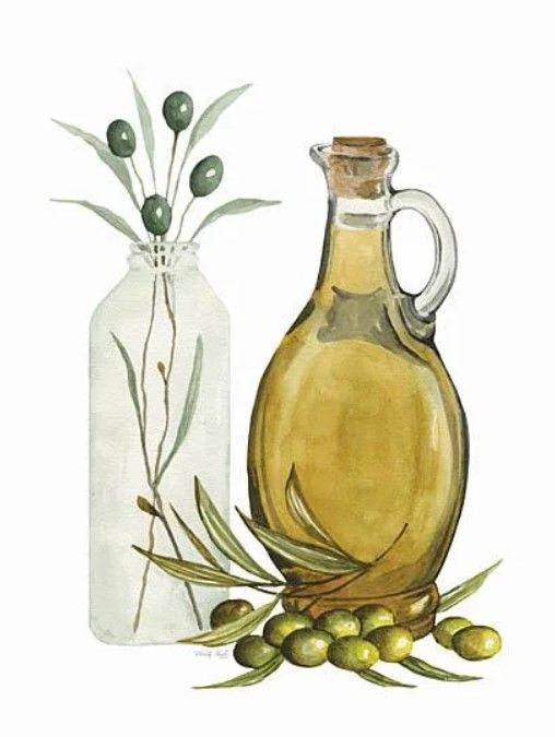 Classy Art Olive Oil Jar II by Cindy Jacobs Wall Art-0