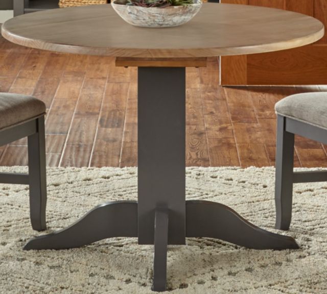 A-America® Port Townsend Seaside Pine 42" Drop Leaf Dining Table with Gull Base-0