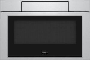 Front view of the Gaggenau 400 Series 1.2 Cu. Ft. Stainless Steel Built-In Microwave Drawer