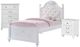 Elements International Alana 3-Piece White Full Youth Bedroom Set-0