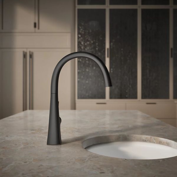 KOHLER® Graze® Matte Black Single-Handle Bar Sink Faucet-4
