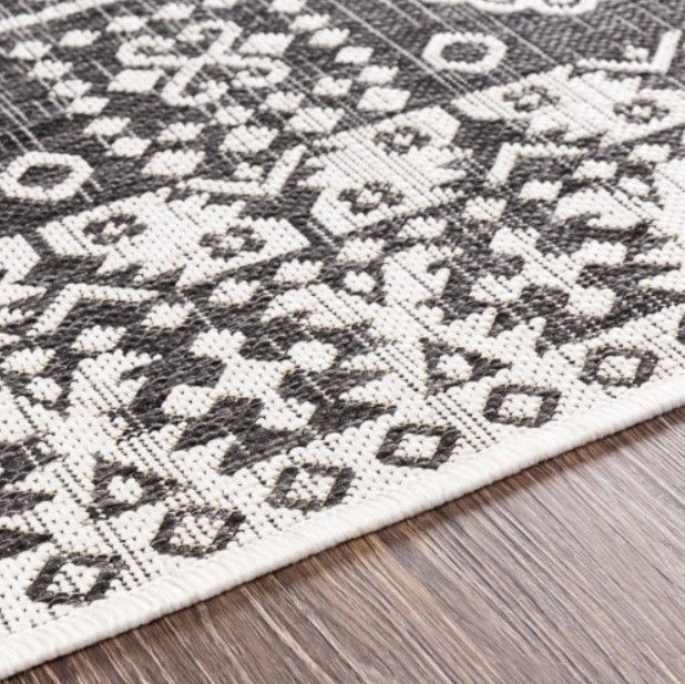 Surya Eagean Charcoal/Off-White 4'x6' Area Rug-4