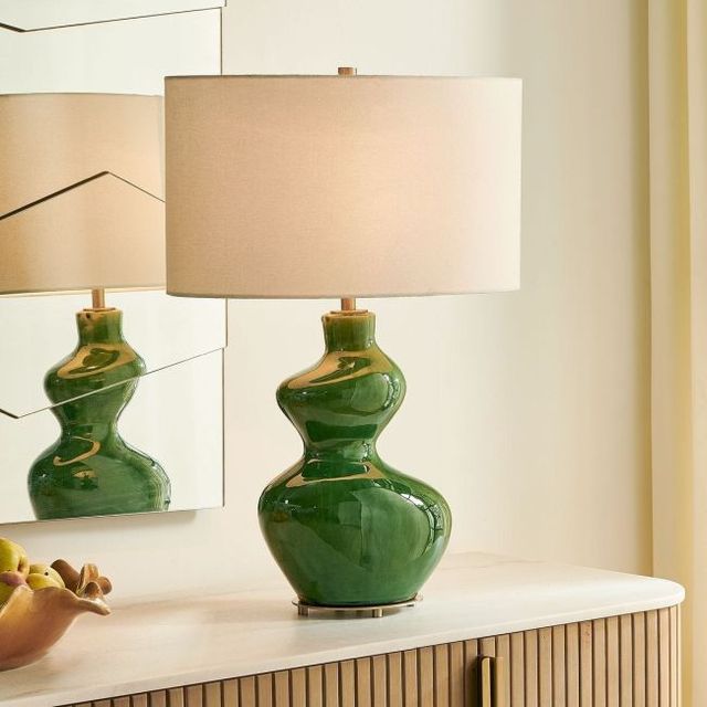 Uttermost® Esall Dark Green Table Lamp-2