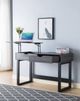 Brassex Inc. Grey/Black Lift Top Desk-3