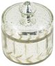 A & B Home Clear/Silver Lidded Jar -0