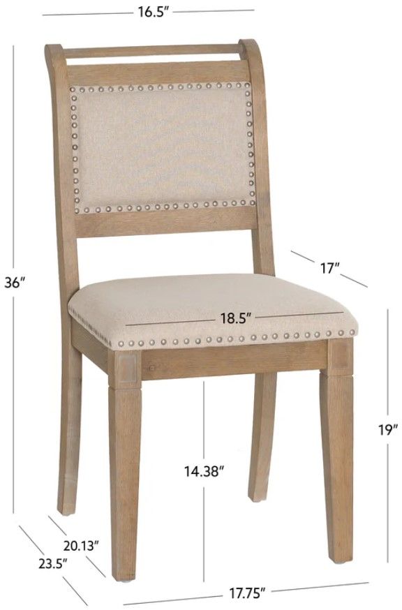 Linon Emerson Natural Dining Chair-2
