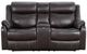 Homelegance® Yerba Dark Brown Double Manual Reclining Loveseat with Console-2