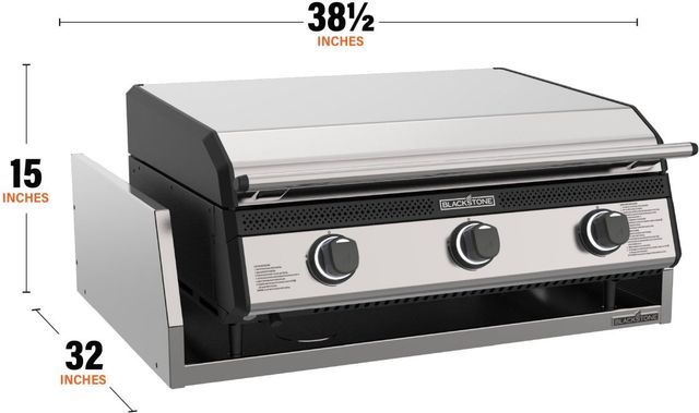 Blackstone® 3-Burner Stainless Steel Built In Liquid Propane Grill-1