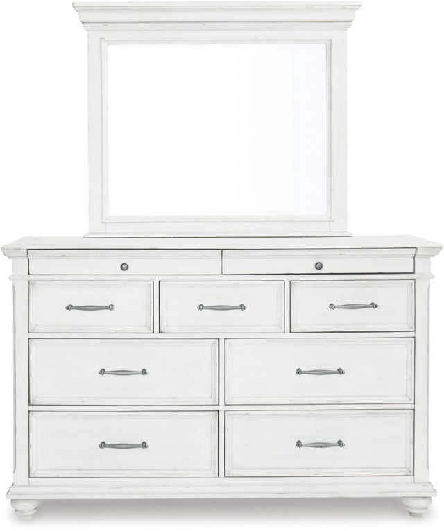 Benchcraft® Kanwyn Whitewash Dresser and Mirror-1