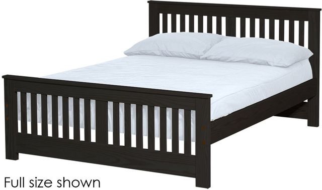 Crate Designs™ Furniture Espresso Full XL Shaker Bed-0