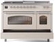 Ilve® Nostalgie II Series 48" Antique White Pro Style Dual Fuel Range-4