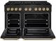 ZLINE Autograph Edition Paramount 48" 6.7 Cu. Ft. Black Stainless Steel Gas Range with 8 Burner DuoPro™ Cooktop and Dual Ovens with Polished Gold Helix Handles and Accents-4