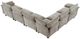 Homelegance® Dublin 6-Piece Dark Pewter Modular Sectional-4