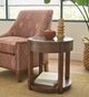 Hammary® Foster Glass Top Round End Table with Hazel Base-1