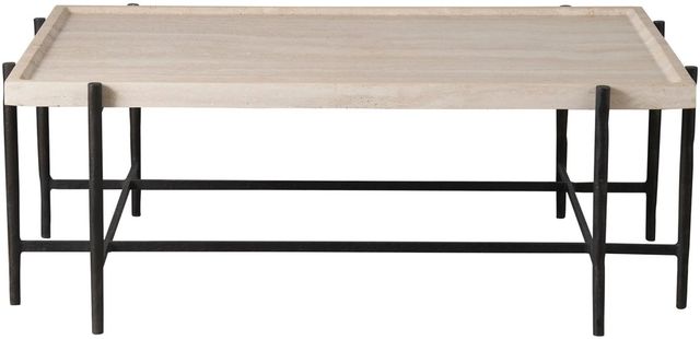 Universal Explore Home™ New Modern Theron Beige/Bronze Cocktail Table-1