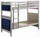 ACME Furniture Varian Blue/Silver Twin Over Twin Bunk Bed-0