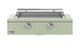 Caliber™ Rockwell Social 42" Sage Built-In Natural Gas Outdoor Griddle with Polished Chrome Hardware-0