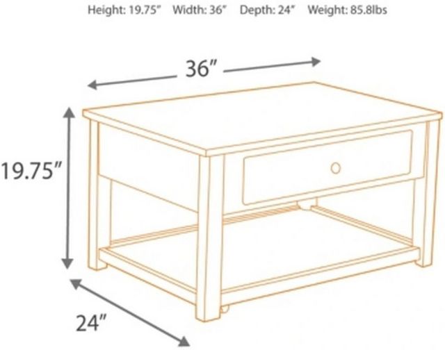 Signature Design by Ashley® Cariton Gray Sofa Table-4