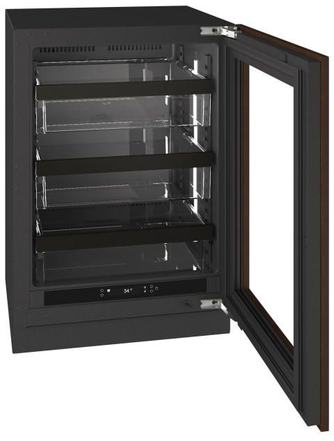 U-Line® Seamless Collection 24" 5.1 Cu. Ft. Panel Ready Refrigerator with Glass Door-3