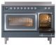 Ilve® Nostalgie II Noblesse 48'' Blue Gray Pro Style Induction Range with Chrome Trim-4
