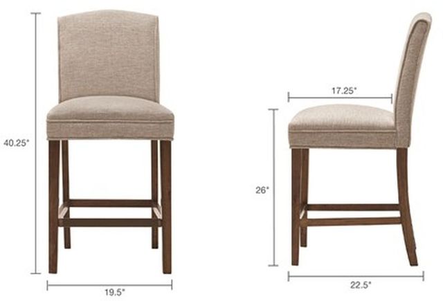 Olliix by Madison Park Cream Camel Counter Stool-1