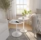 Jofran Inc. Global Archive Camille 2-Piece Marble Top Nesting Table Set with White Base-1
