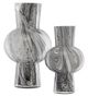 Currey & Company Stormy Sky 2-Piece Black/White Glass Vase Set-0