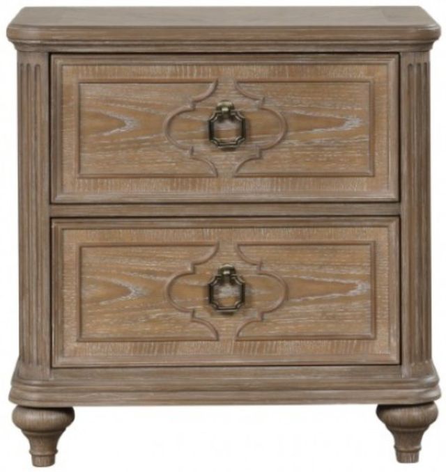 Furniture of America® Lyris Rustic Oak Nightstand-2