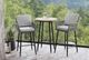 Elements International Bayhill Black/Gray Aluminum/Fabric Outdoor Barstool-1
