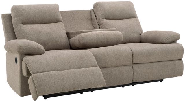 Signature Design by Ashley® Tarrant Mocha Manual Reclining Sofa with Drop Down Table-4