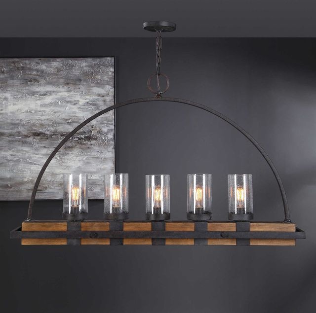 Uttermost® Atwood Bronze Rustic 5-Light Island-1