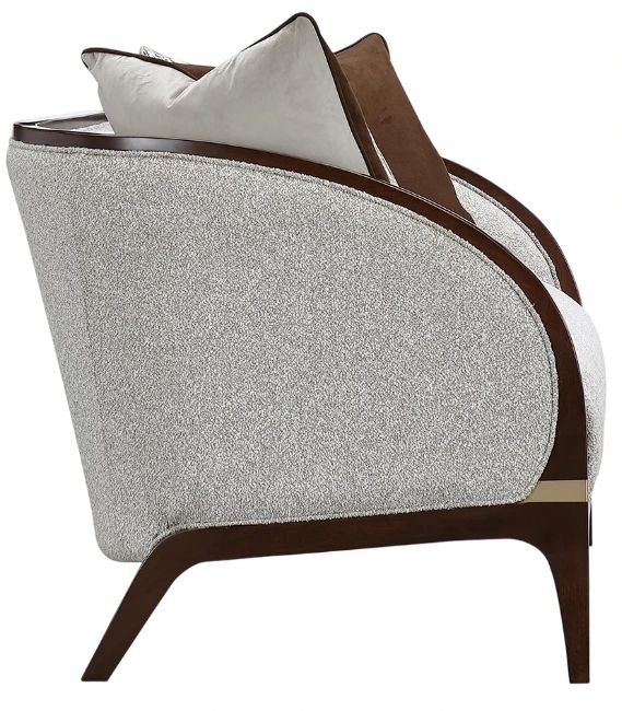 Michael Amini® Houston Gray/Walnut Loveseat-2