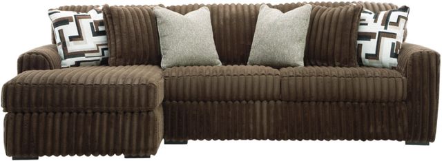 Signature Design by Ashley® Midnight-Madness 2-Piece Chocolate Left Arm Facing Sectional and Chaise-1