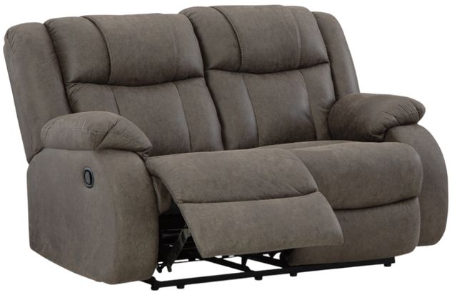 Signature Design by Ashley® First Base Gunmetal Manual Reclining Loveseat-1