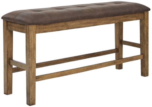 Signature Design by Ashley® Urbinforte Light Brown Upholstered Counter Dining Bench-0