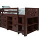 Donco Kids Circles Dark Cappuccino Low Loft Bed-0