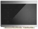 Ilve® Majestic III 40" Burgundy Pro Style Induction Range with Solid Door and Brass Trim-2