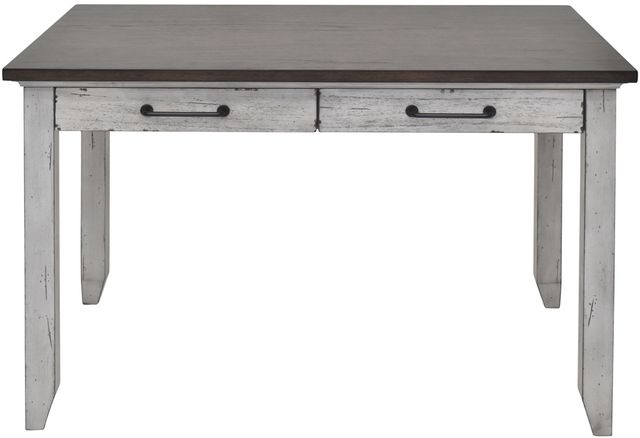 Steve Silver Co. Bear Creek Honey Smoke Multi Function Table with White Base