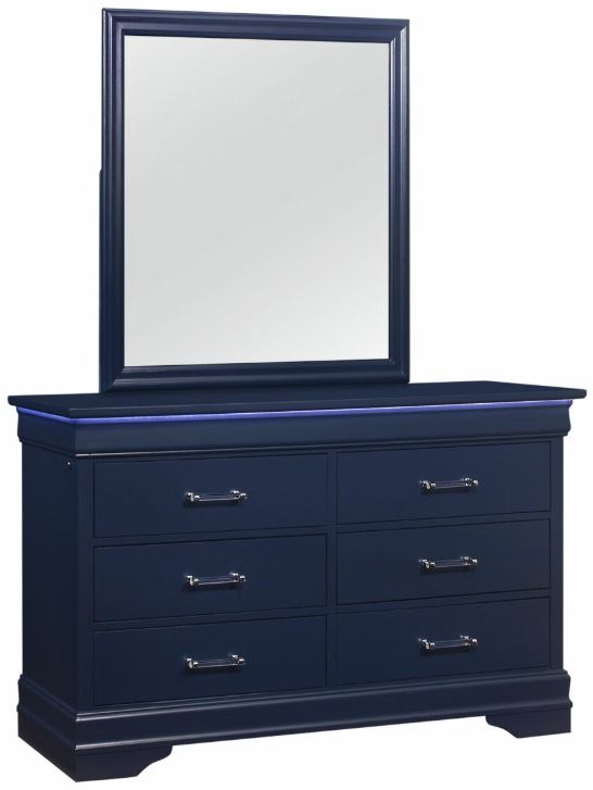 Global Furniture USA Charlie 4-Piece Blue Twin Bedroom Set-2