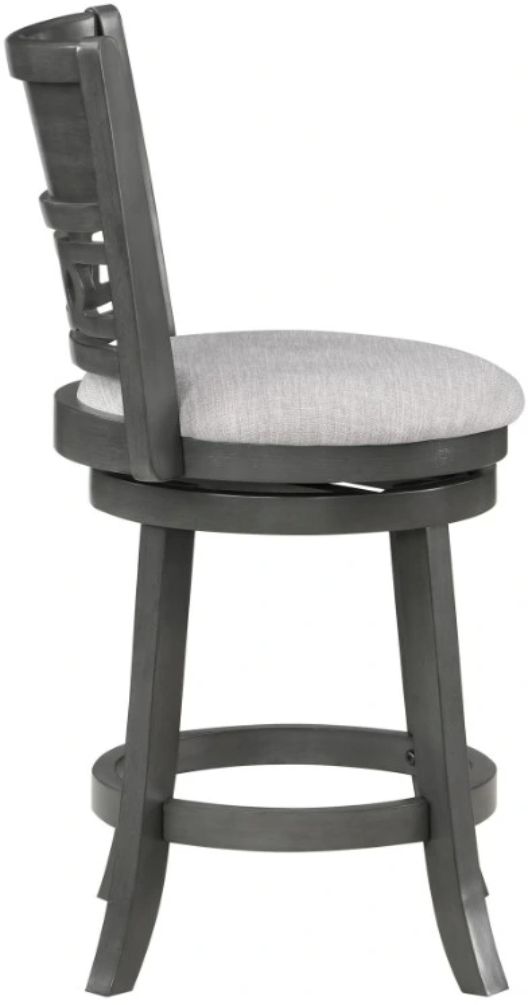 New Classic® Home Furnishings Gia Gray 29'' Swivel Bar Stool-3