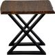 Porter International Designs Manzanita Harvest End Table with Black Metal Base-2
