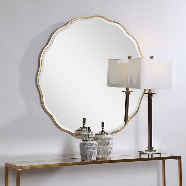 Uttermost® Aneta Gold Round Mirror-1