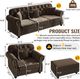 Northfield Living 3-Piece Brown Upholstered Living Room Set-2