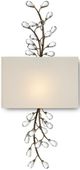 Currey & Company Crystal Bud Cupertino/Off-White Tall Wall Sconce-1
