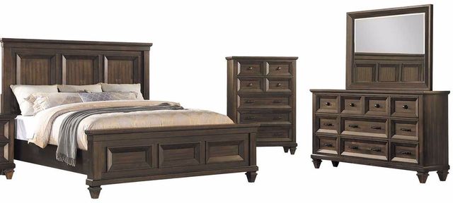 New Classic® Home Furnishings Sevilla 4-Piece Walnut Queen Bedroom Set-0